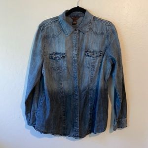 Jean button up shirt
